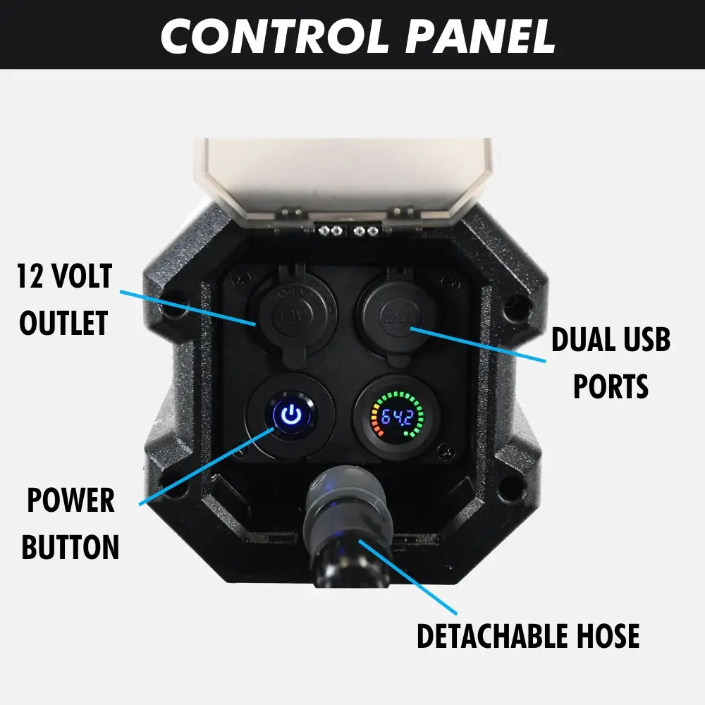 Douche solaire 19L autonome (batterie intégrée) – Image 2